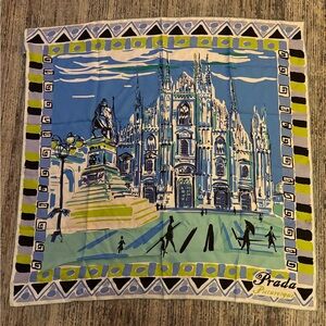 Prada Multicolor Architectural Print Scarf